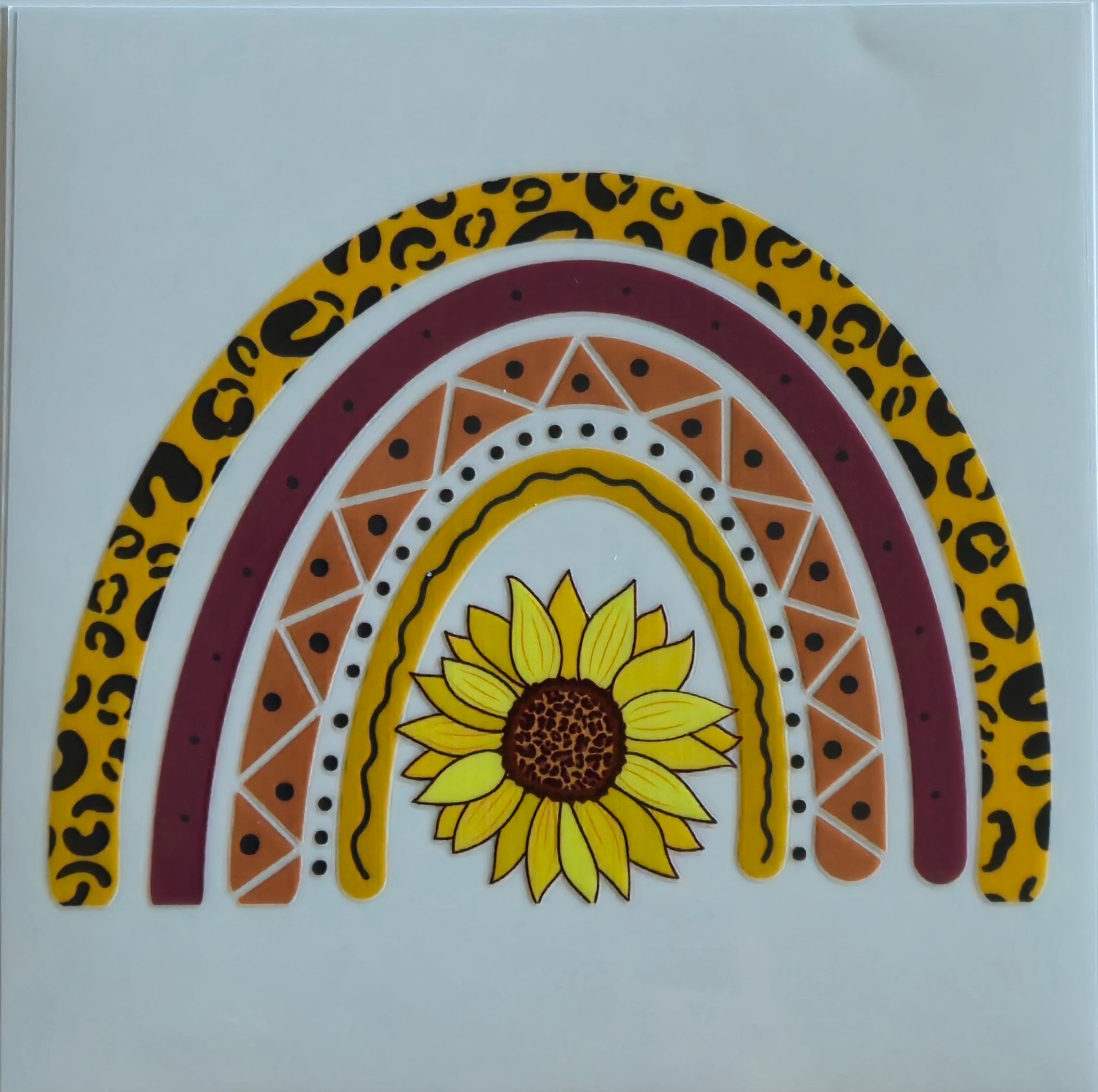 (500) cheetah sunflower rainbow