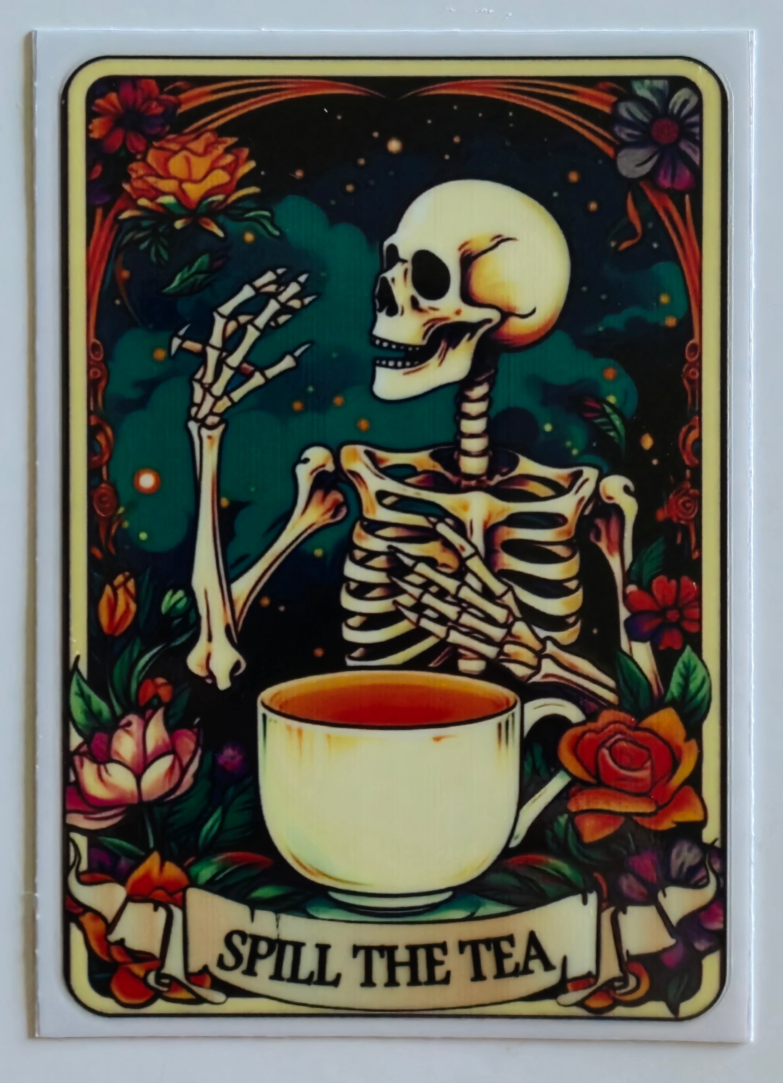 (115) Spill the tea (Green&orange)