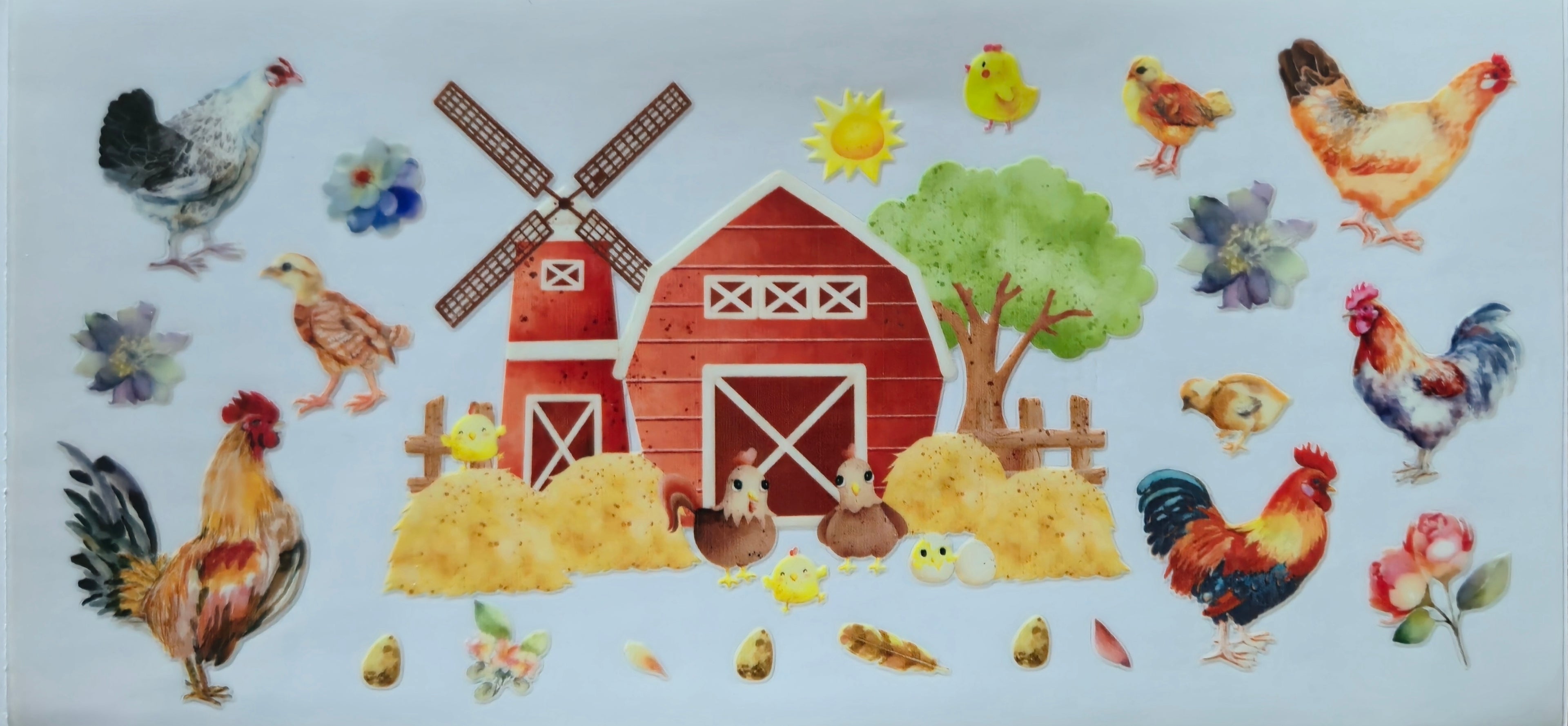 (2) Chicken & Farm