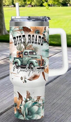 40oz tumbler wrap (Dirt roads)