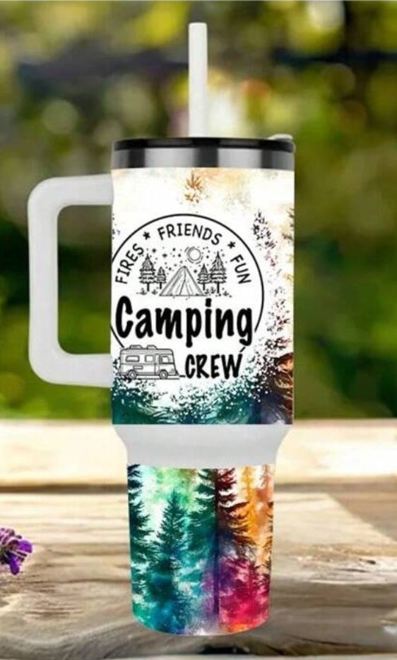 40oz tumbler wrap (Camping crew)
