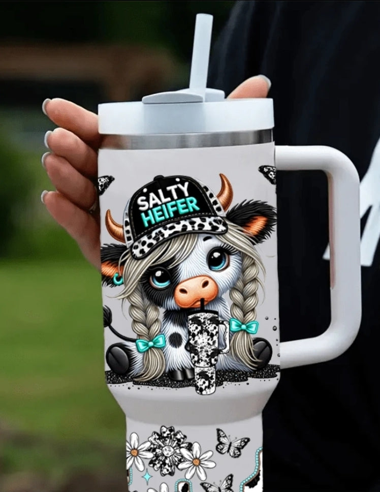 40oz Stainless Steel Wraps (Salty heifer)